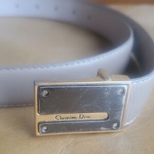 Vintage Christian Dior Leather Skinny Belt